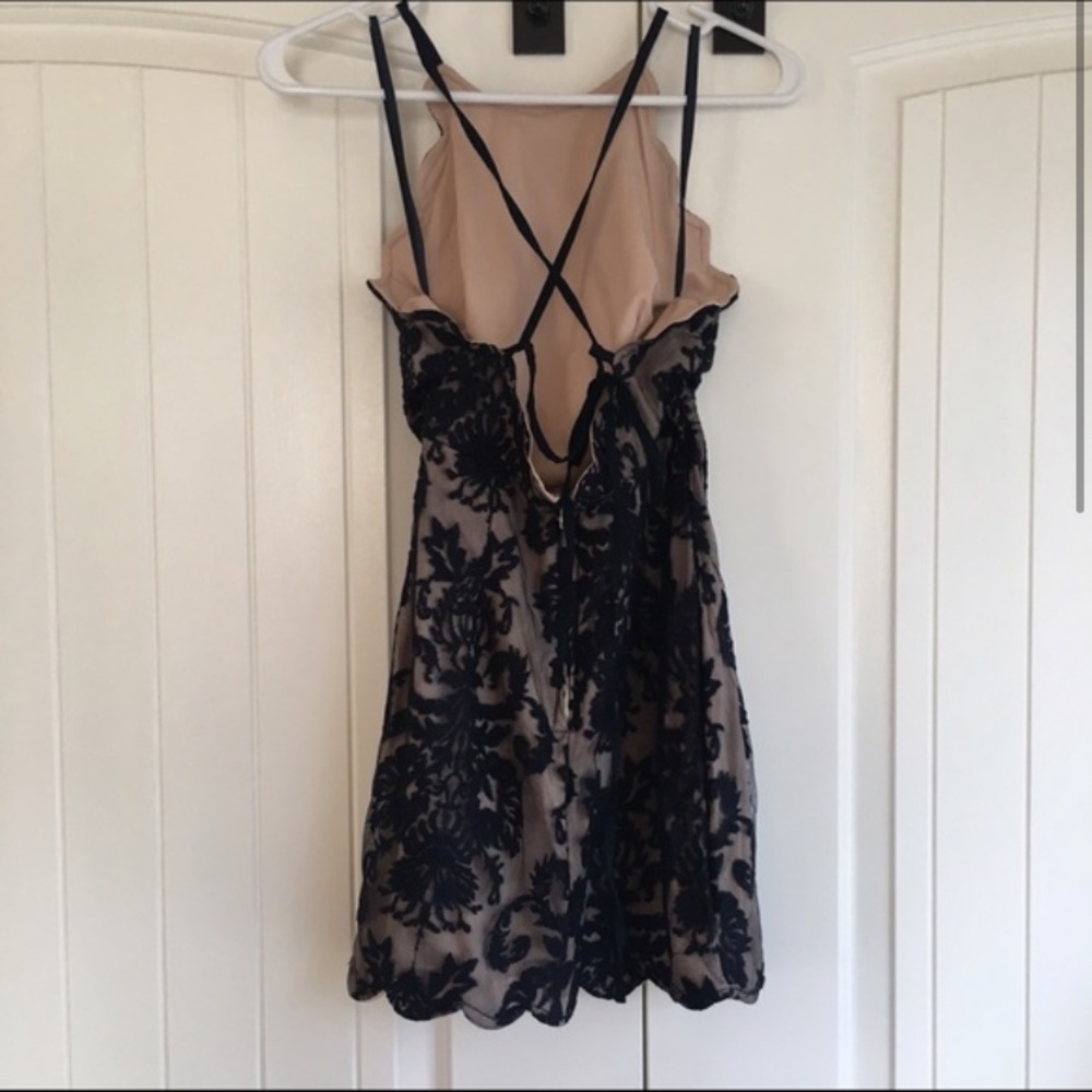 Navy halter dress